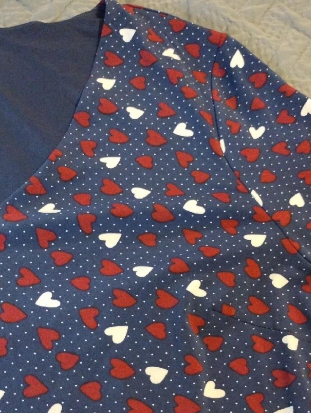 Talbots Navy Dress with Red and White Heart Print - Picture 5 of 14